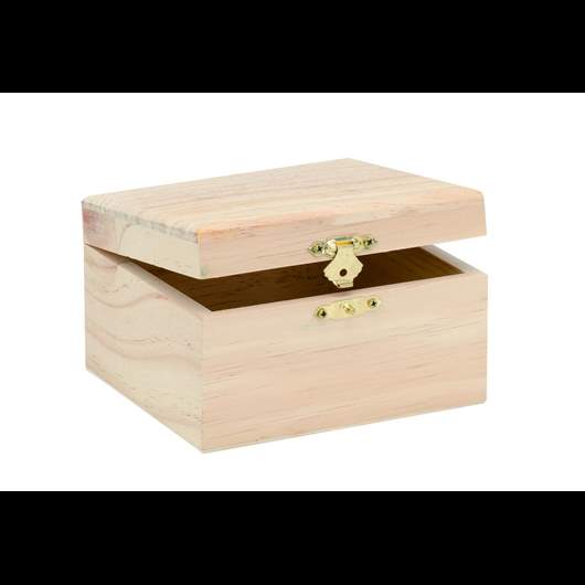 Rectangular wooden box 12,5x11,5x7,5cm